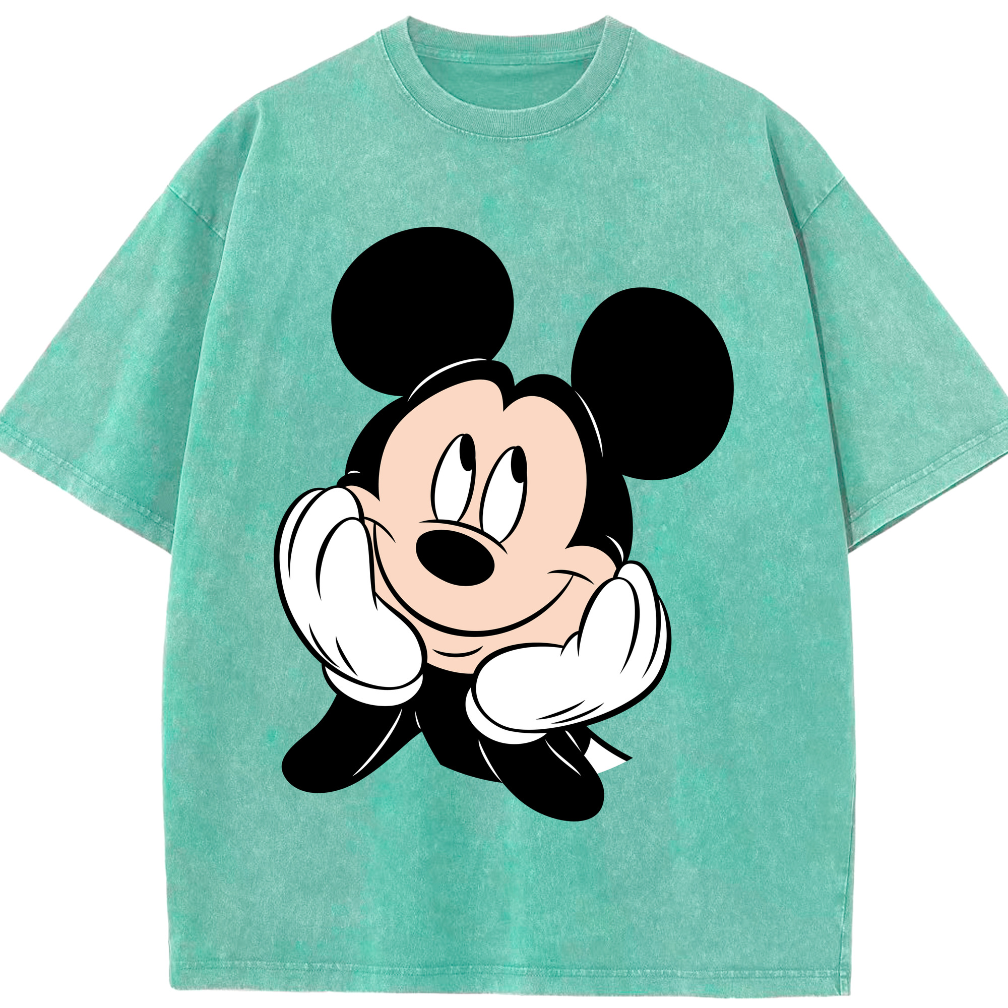 （画像用） ミッキーマウス Mickey Mouse 綿100% ヴィンテージ風 半袖Tシャツ（フロントプリント）